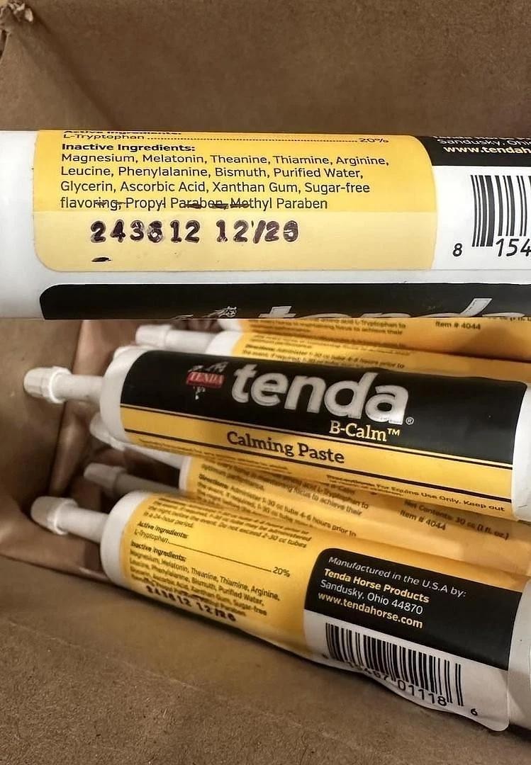 New! Tenda B-CALM CALMING PASTE 30 cc For horses horse Manage stress & focus