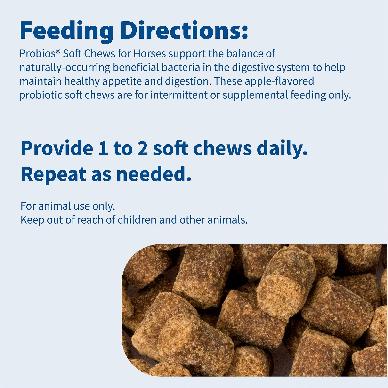 Probios for Horses Soft Chews, Daily Probiotic 1.32 Pound (Pack of 1), Brown