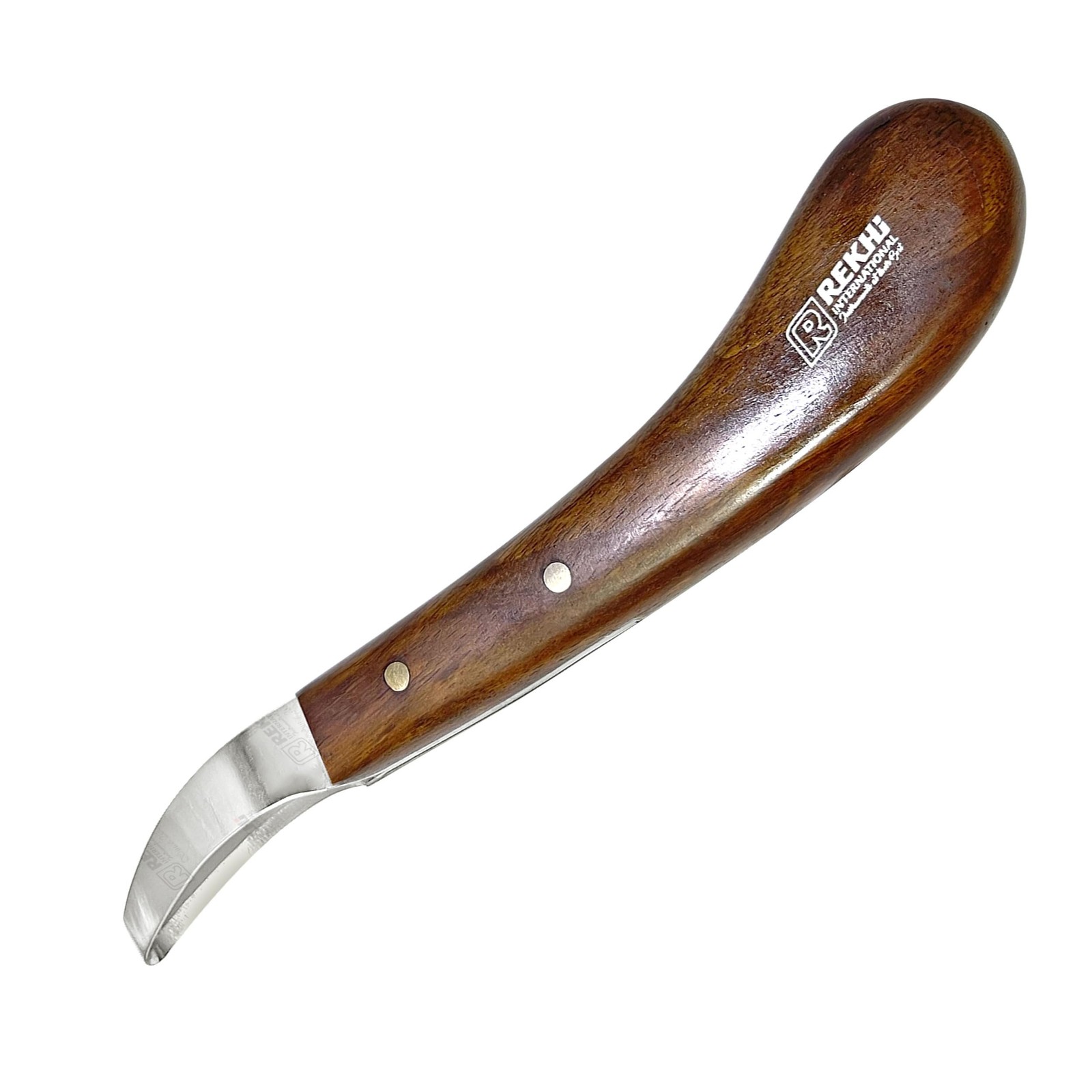 Rekhi Farrier Loop Knife with Wooden Handle – Precision Hoof Care Tool for Ho…