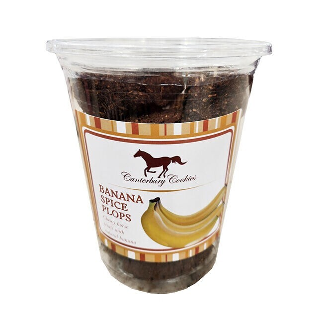 CANTERBURY COOKIES Banana Splice Plops – Horse Treats – 20 ounce container