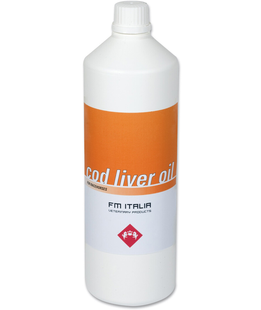 COD LIVER OIL Olio di fegato di merluzzo per uso zootecnico 1000 ml FM Italia