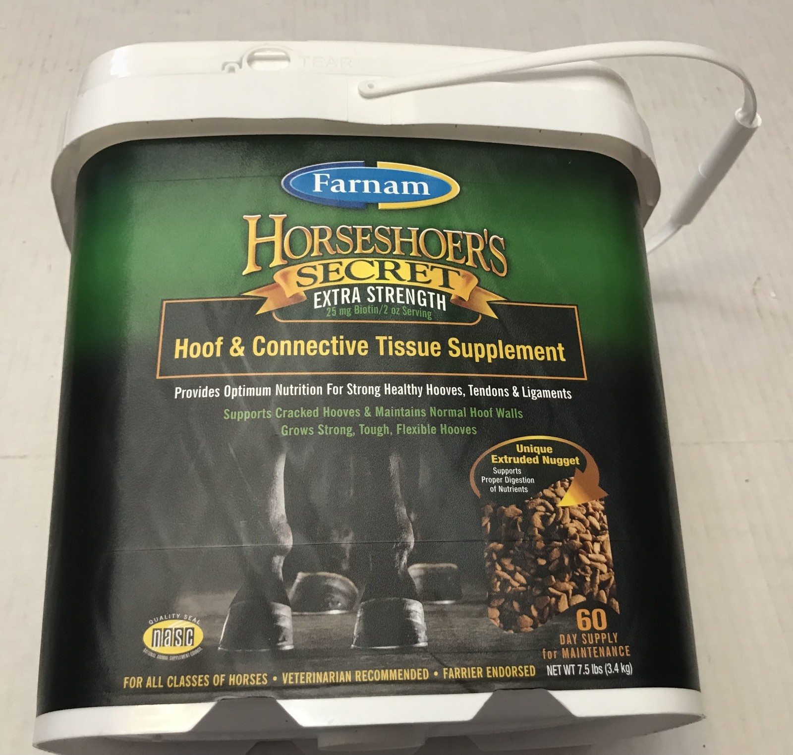 Farnam Horseshoer’s Secret Extra Strength Hoof & Connective Tissue Sup 7.5 lbV,