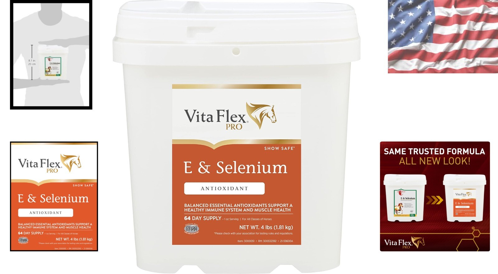 Pro E & Selenium Horse Supplement 4 lb – 64-Day Supply of Essential Antioxidants