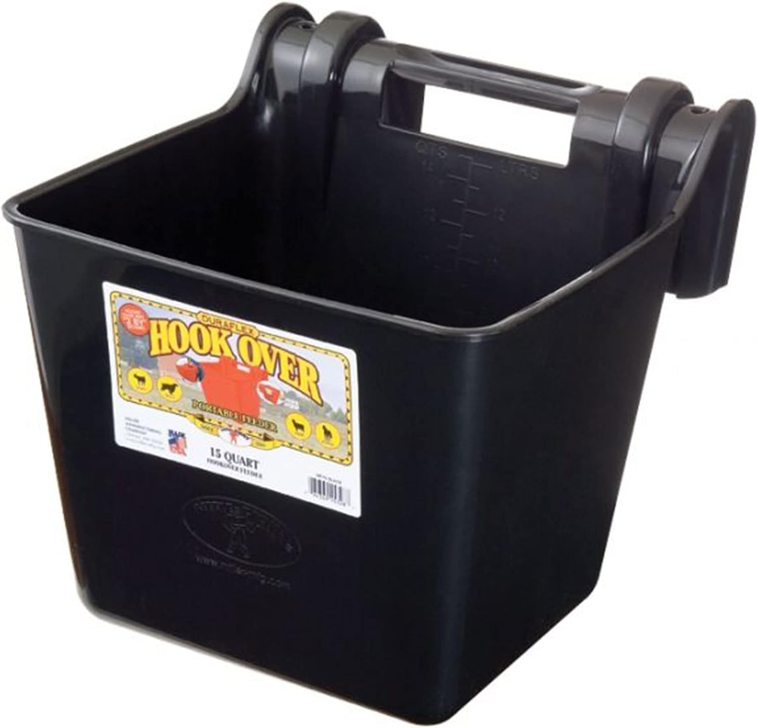 ® Plastic Hook Over Feeder Mountable Livestock & Pet Feed Bucket Horse Feed