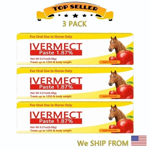 8 Pack In Box Paste Horse Dewormer Apple Flavor wormer EXP 1/2028