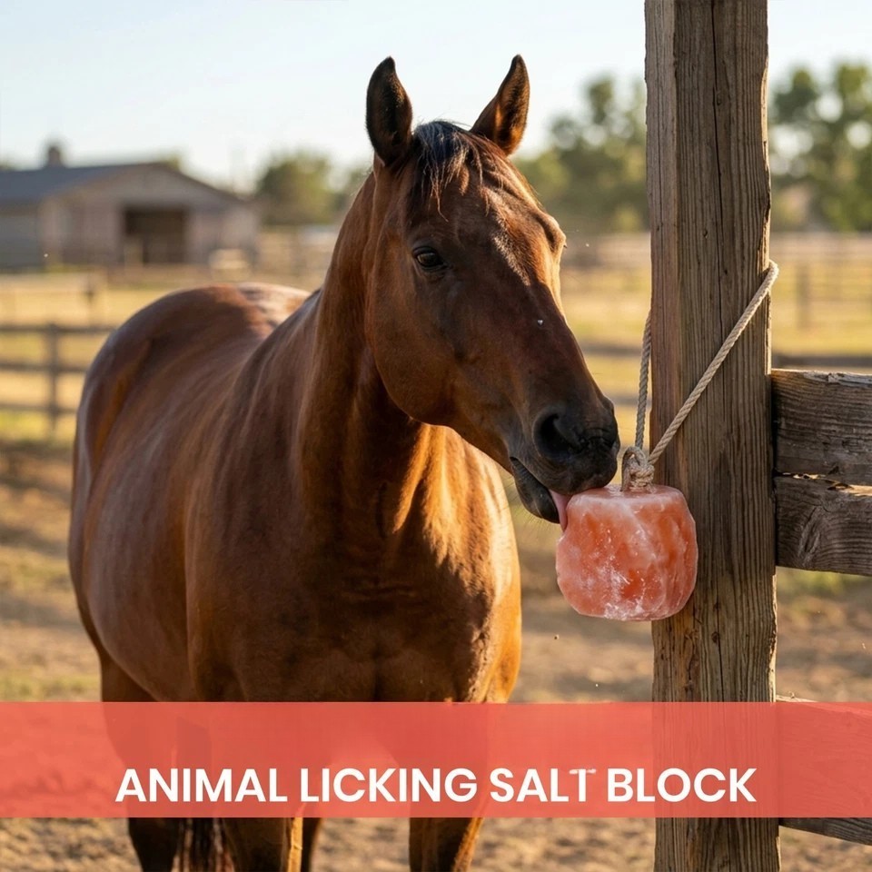 Salt Lick Himalayan Pink Salt Lick Block 5 lb For Horses Deer & Animals