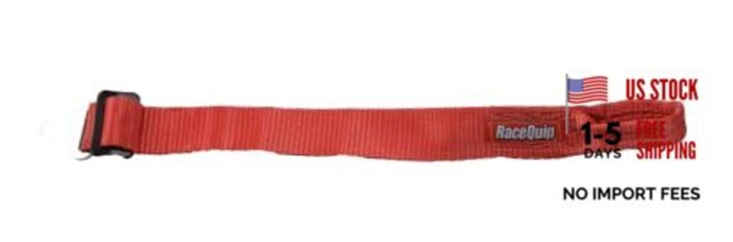 898148RQP Tow Hook Strap Loop 2 in Adjustable 7-24 in Long 3500 lb Red