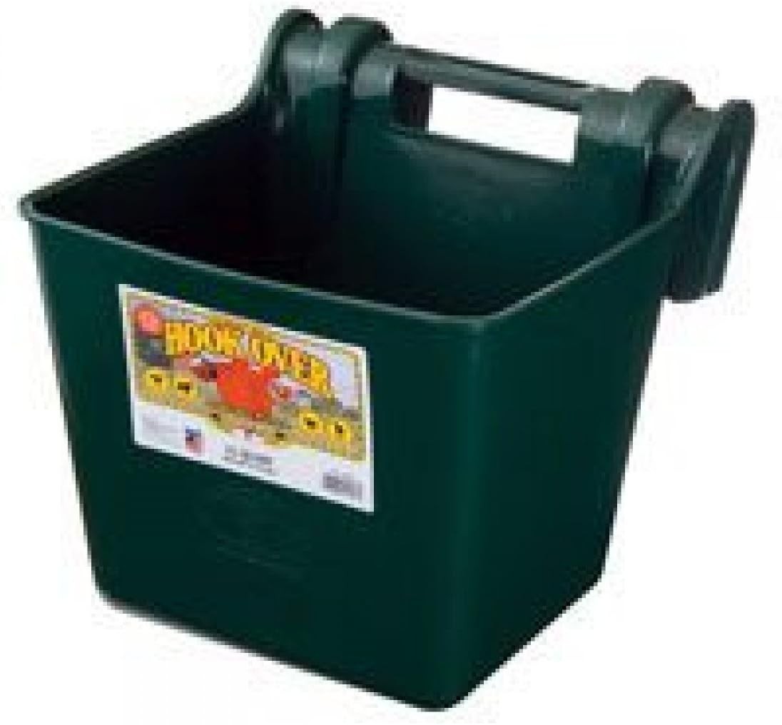 ® Plastic Hook Over Feeder Mountable Livestock & Pet Feed Bucket Horse Feed