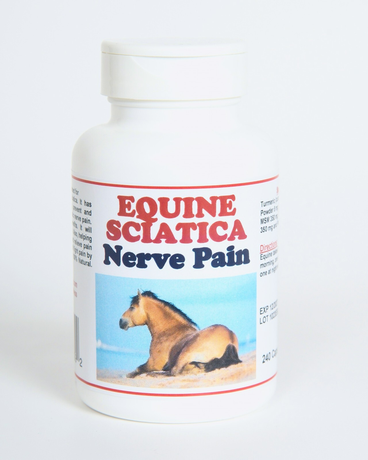 SCIATICA NERVE PAIN RELIEF FOR HORSES (EQUINE) – MADE IN USA 240 CAPS