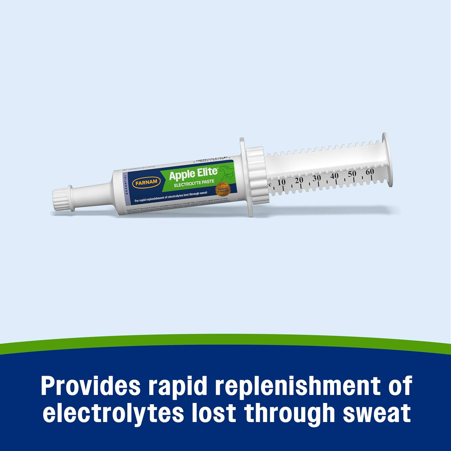 Apple Elite Electrolyte Paste Supplement for Horses, 60 Cc Syringe, Replaces Vit