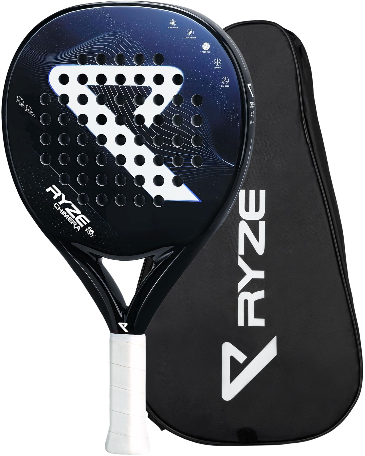 Chimera Padel Racket Carbon Fiber & Fiberglass Maximum Control & Prec…