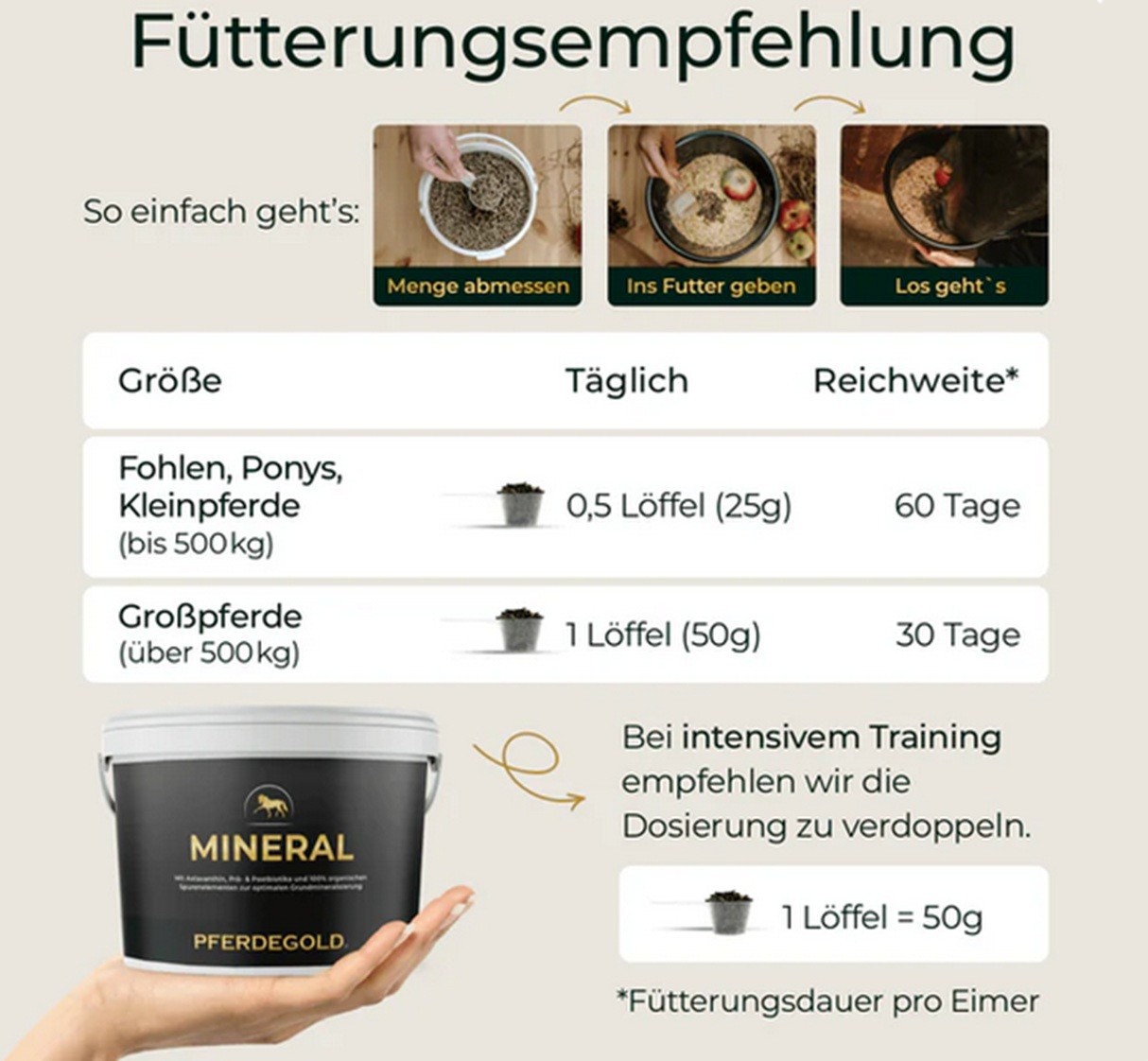 Horse Gold Mineral 2.0 1.5kg Bucket Supplementary Feed for Horses INSTANT