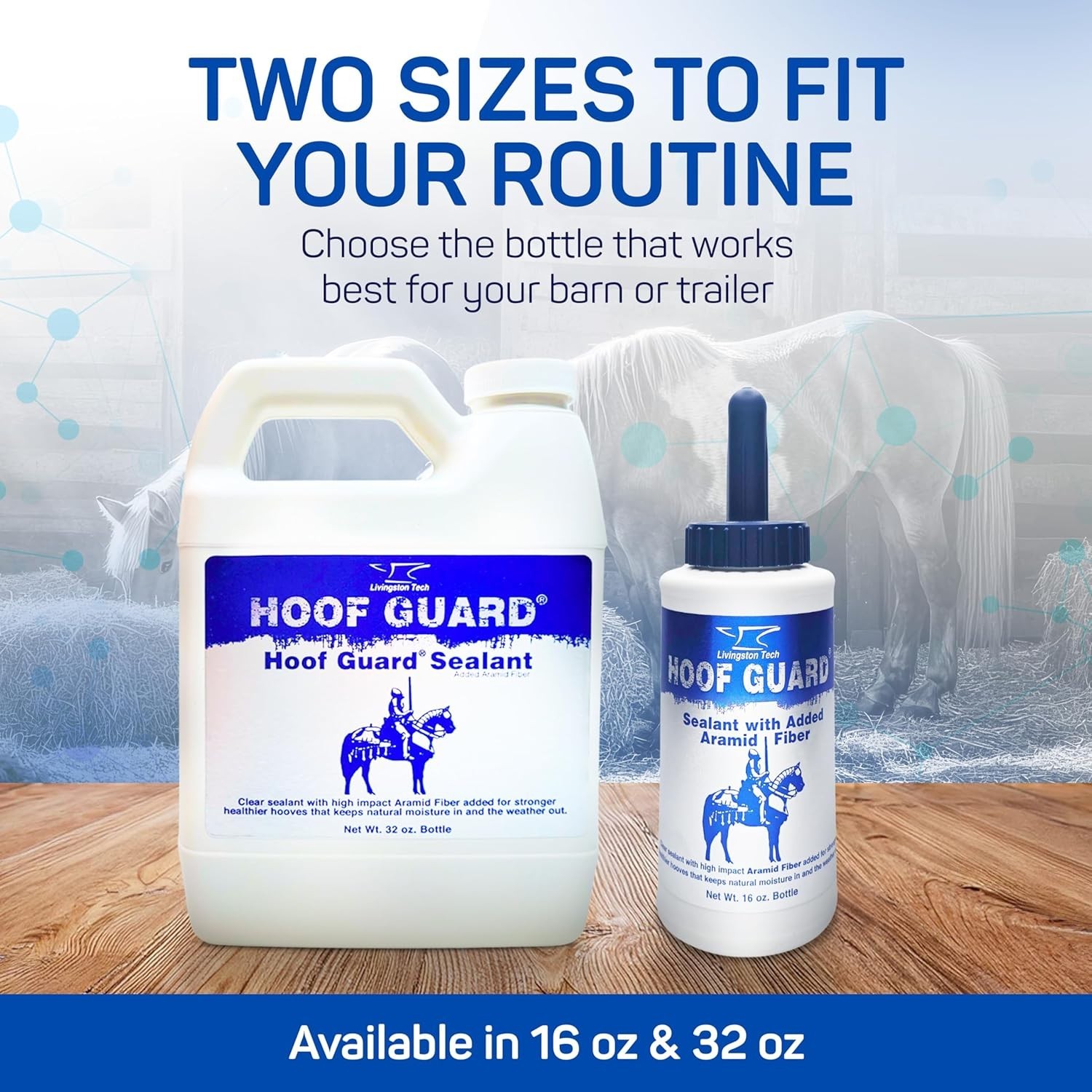 Hoof Guard Sealant for Horses 16oz – Fiber-Fortified Hoof Sealant with Aramid…