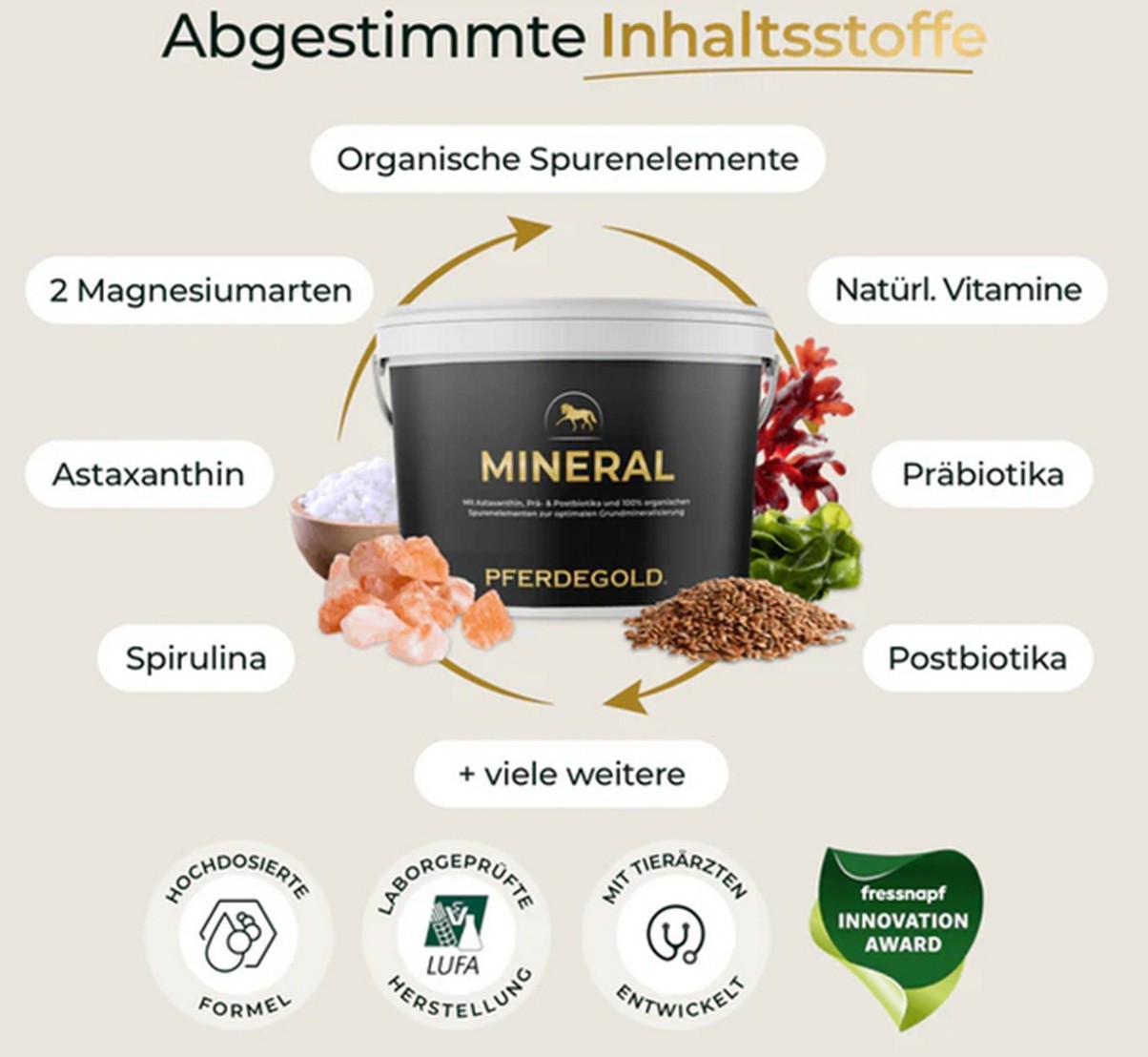 Horse Gold Mineral 2.0 1.5kg Bucket Supplementary Feed for Horses INSTANT