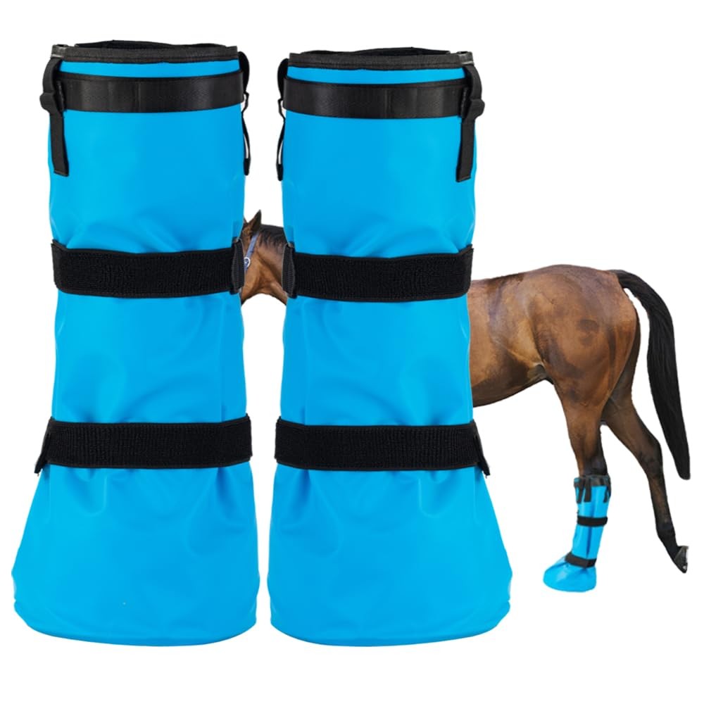 2 Piece Easy Use Hoof Soaking Boot for Horses,Horse ice Boots,Horse hoof Boot…