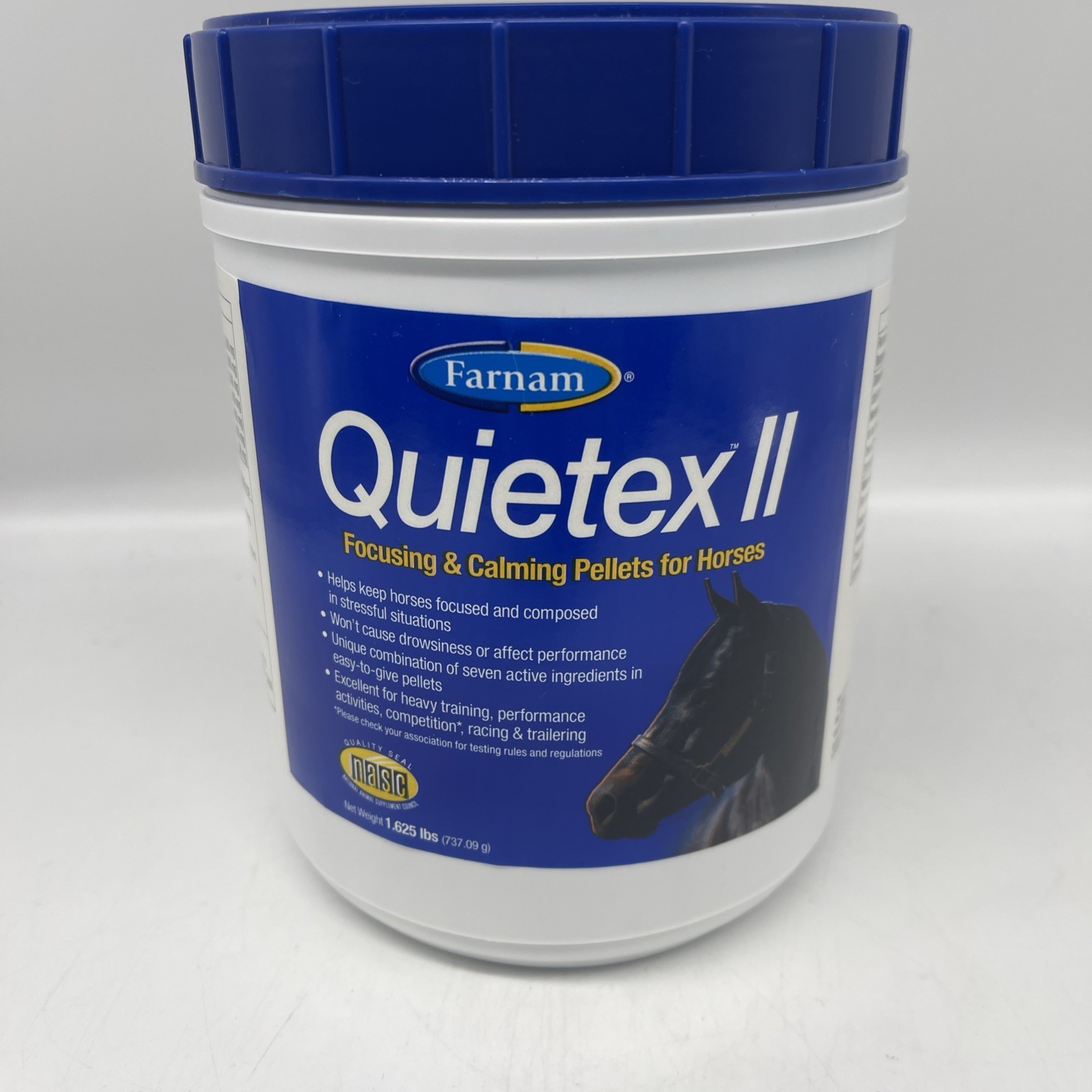 Farnam Quietex II Focusing and Calming Pellets for Horses, 1.62lb