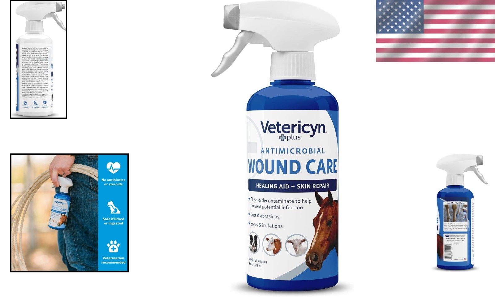 16oz Plus Horse Wound Care Spray – Essential Healing Aid for Equine Care