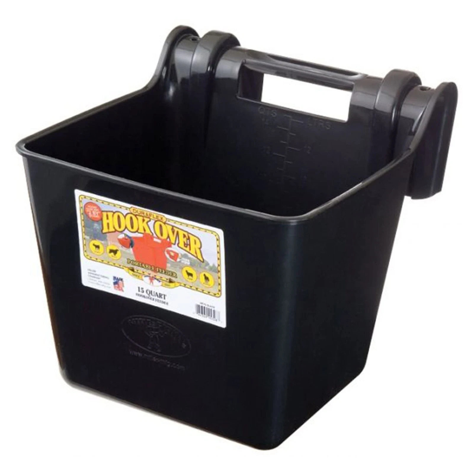 2 Pack Little Giant Plastic Hook Over Feeder Mountable Livestock Pet Feed Bucket