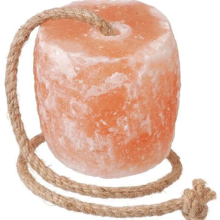Himalayan Salt Lick Block 5-6 lb with 32″ Rope For Horse, Goat ,Deer & Livestock