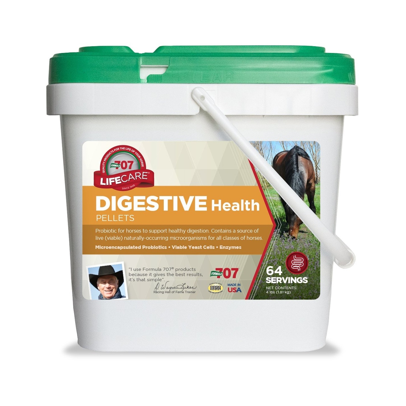 Formula 707 Digestive Health Equine Supplement, 4lb Bucket – Probiotics, P