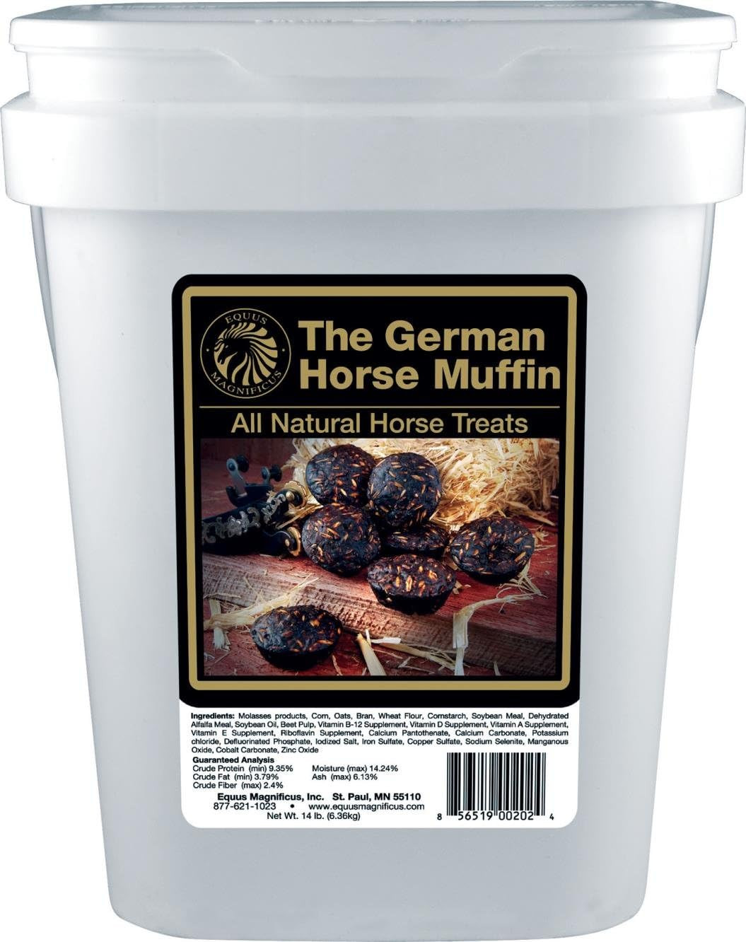 the German Horse Muffin All Natural Horse Treats – 14 Pound Bucket