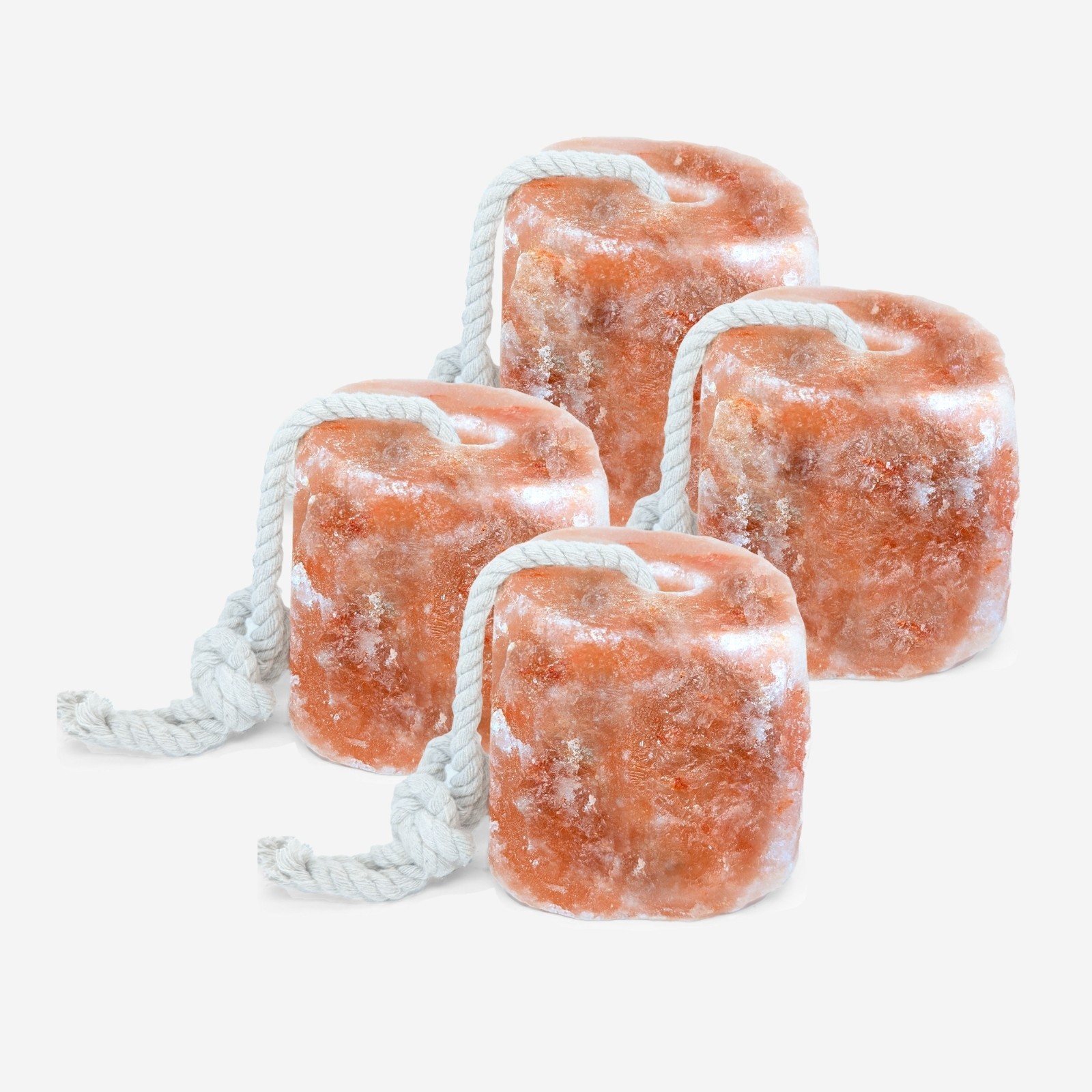 6lbs Himalayan Salt Lick Block 4 Pack with Rope – For Horses, Goats & Livestock