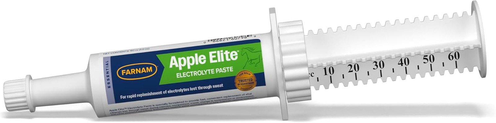 Apple Elite Electrolyte Paste Supplement for Horses, 60 Cc Syringe, Replaces Vit