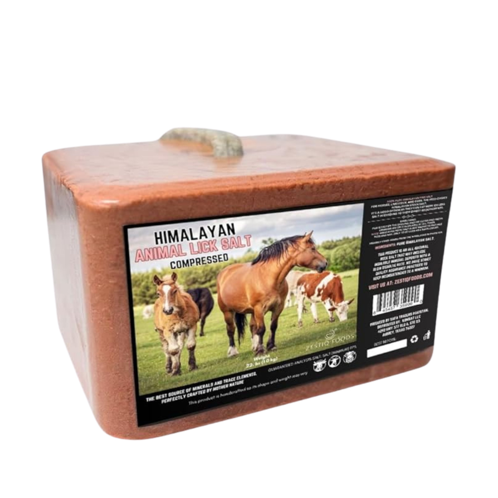 Compressed Himalayan Salt Lick Block 11.2 lb Multi-Pack, for Horses & Livestock