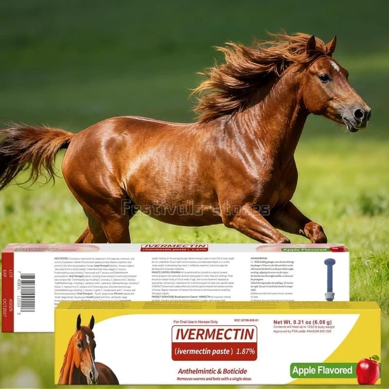 4 Pack In Box Paste Horse Dewormer Apple Flavor wormer EXP 01/2028