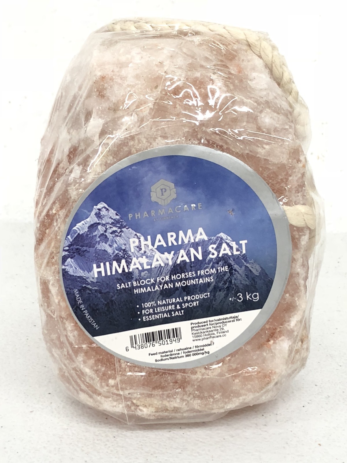 Pharma Himalayan Horse Equestrian Salt Lick 3 kg 6.6 lbs New Sodium Pure