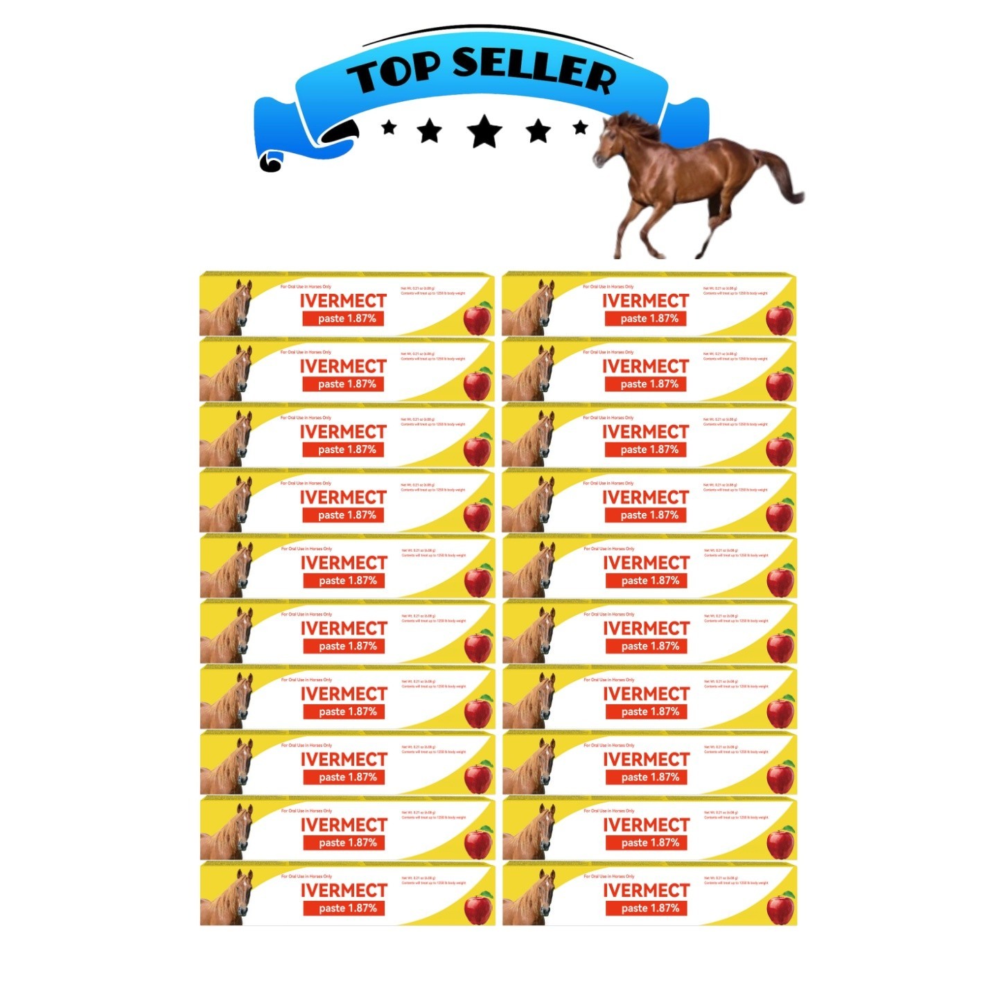 50 Packs in Box Paste Horse Dewormer Apple Flavor Wormer Autumn promotion1/2028