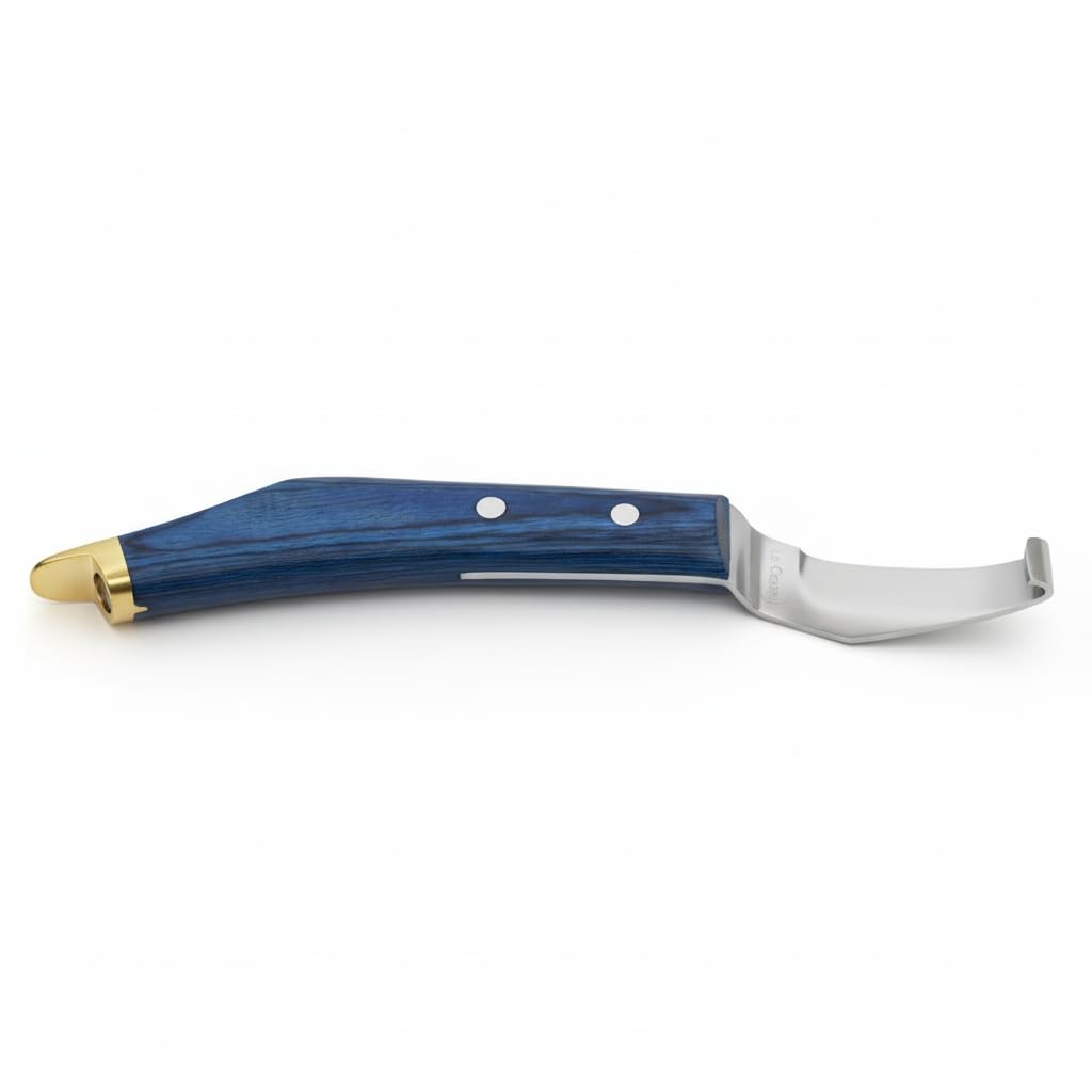 LeCzar Horse Hoof Knife (Drop Blade with Brass end)