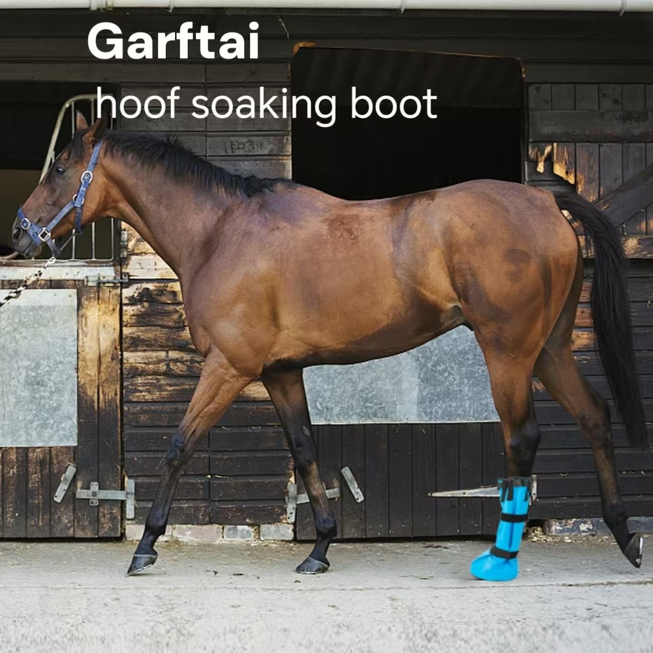GARFTAI 2 Piece Easy Use Hoof Soaking Boot for Horses,Horse ice Boots,Horse h…