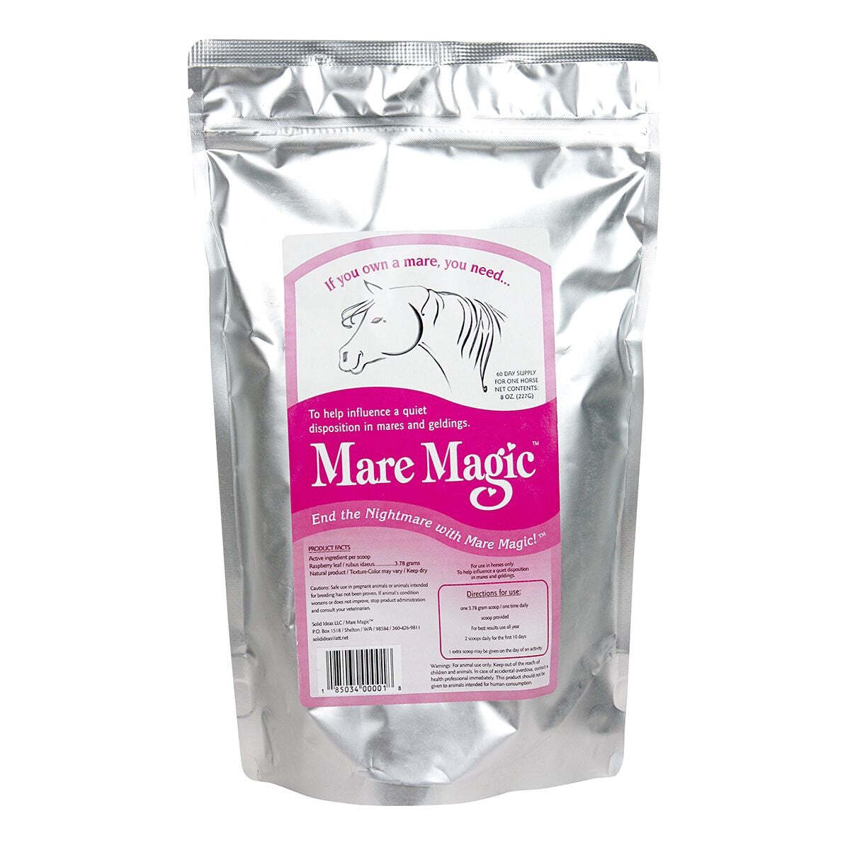 New! MARE MAGIC CALMING SUPPLEMENT 8 oz. Quiet disposition in horses Herbal