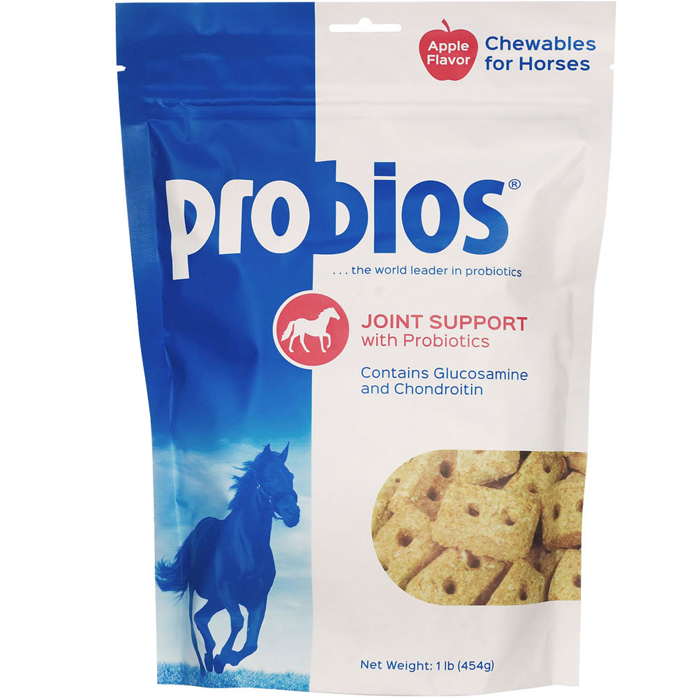 Probios Horse Joint Support w/Probiotics Apple Flavor Chewables 1Lb Made in USA