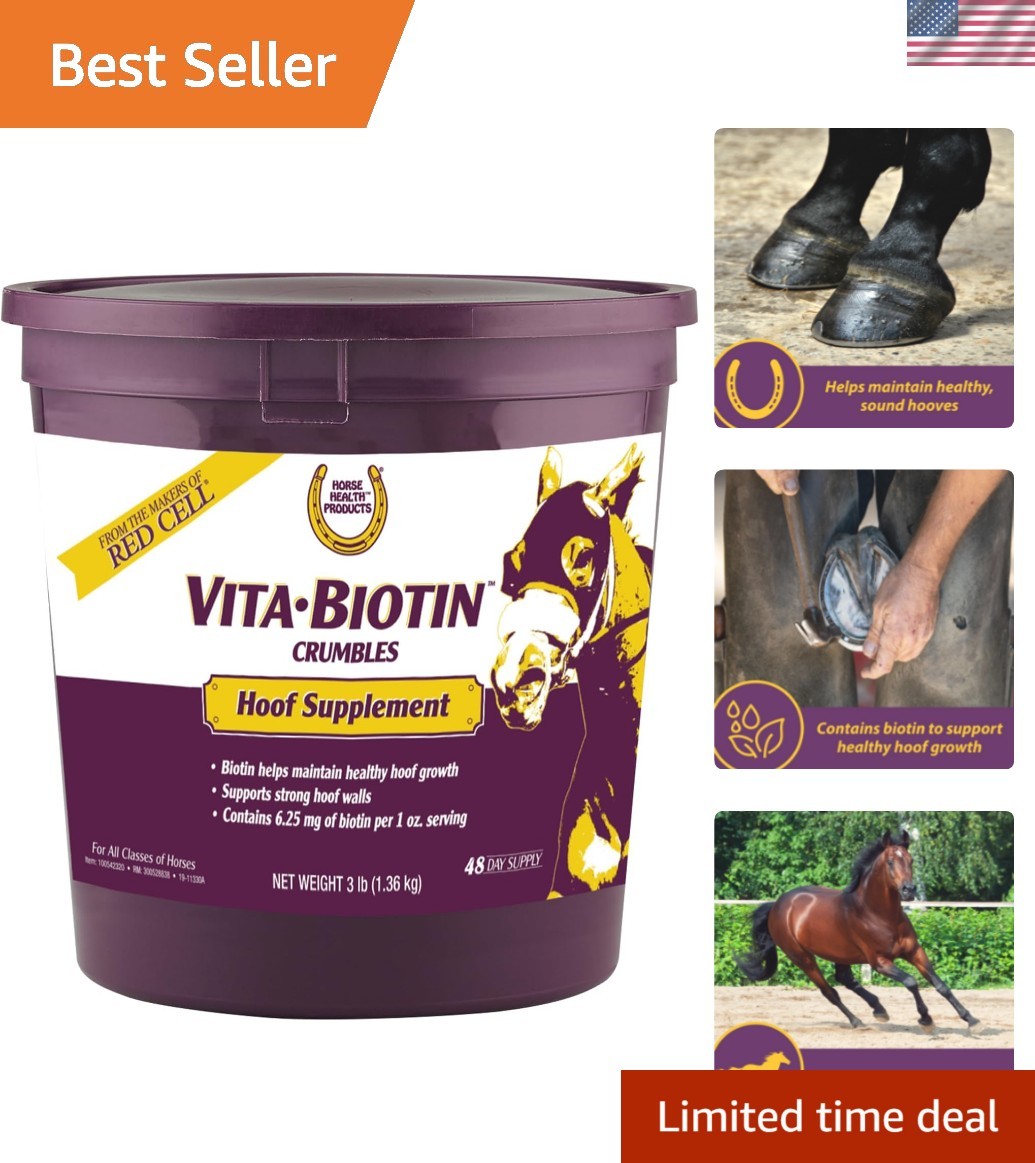 Vita Biotin Crumbles horse hoof Supplement, Helps maintain healthy, sound hoo…