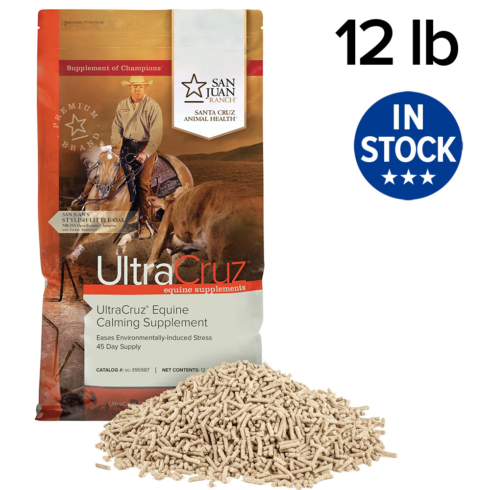 UltraCruz Equine Calming Supplement for Horses, 12 lb, Pellet (45 Day Supply)