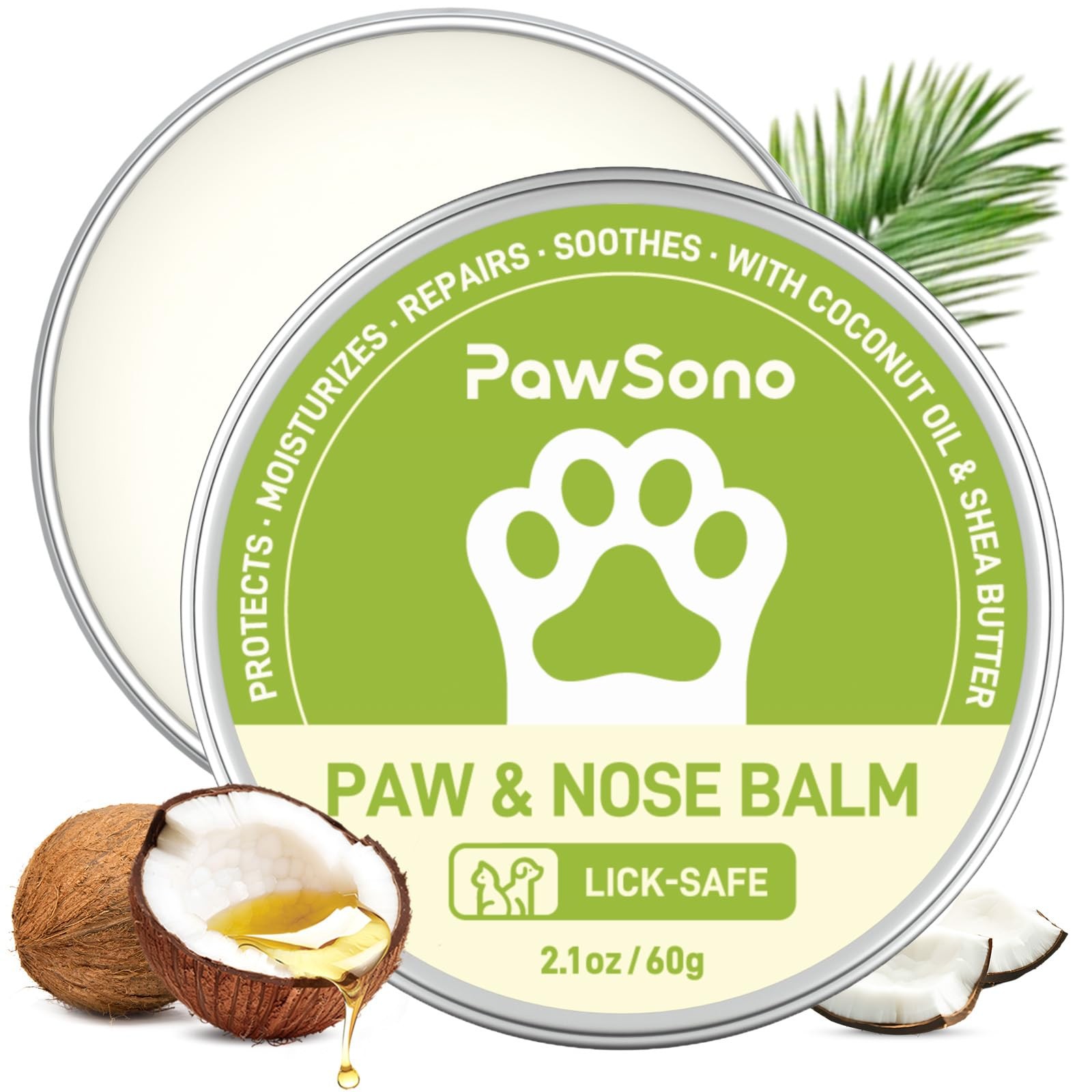 Lick-Safe Dog Paw & Nose Balm with Coconut Oil | All-Natural Moisturizer & So…