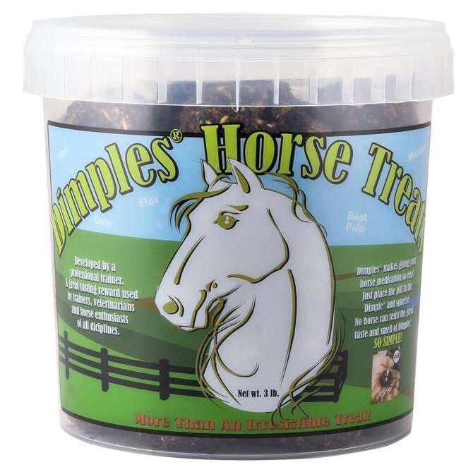 Dimples Horse Treats with Pill Pocket 1 lb 6 oz Tub, Free Shipping!