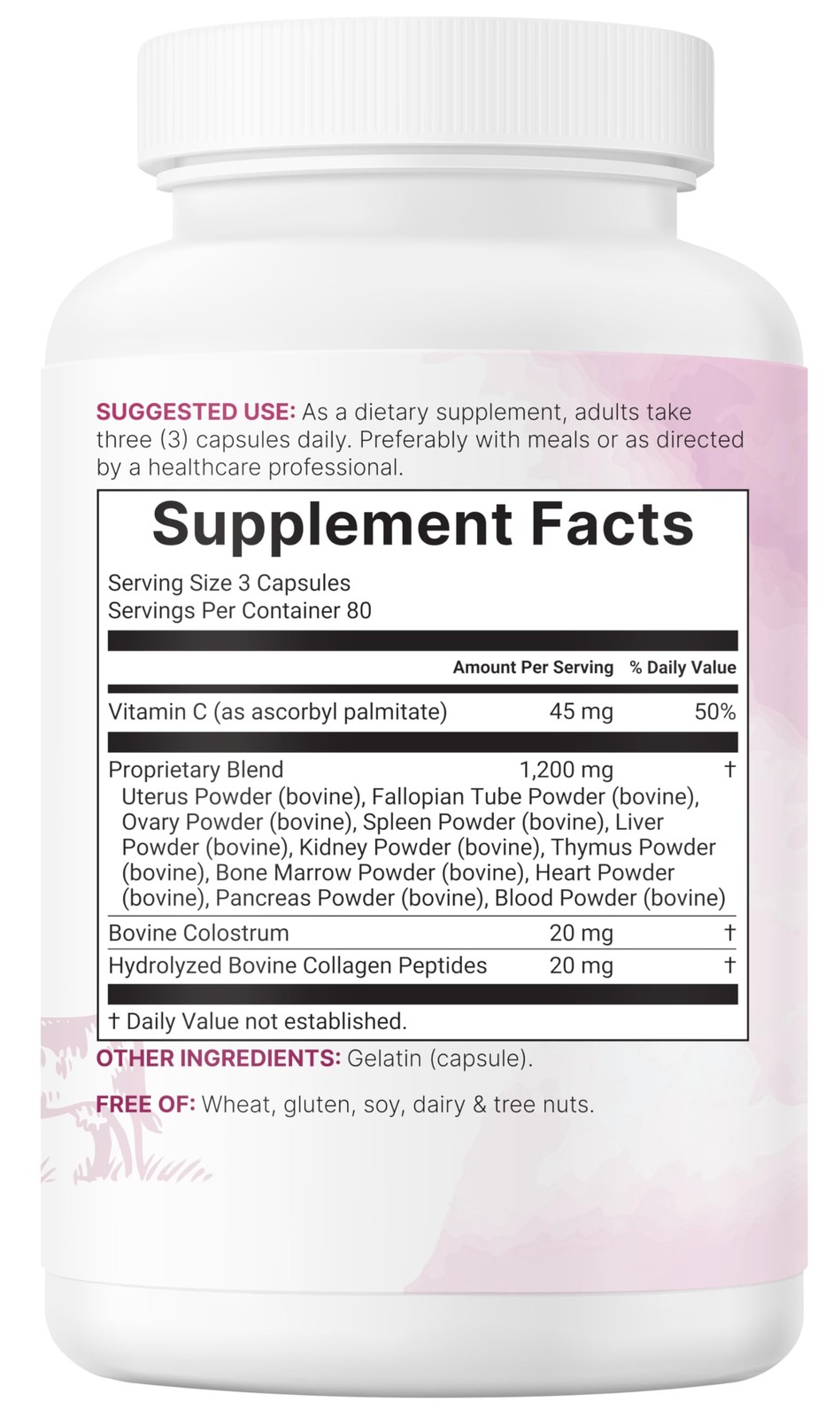 Micro Ingredients Grass‑Fed Beef Organ Supplement for 240 Count (Pack of 1)