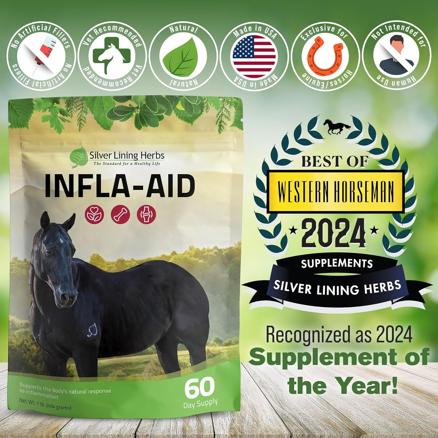 Infla-Aid for Horses – Natural anti Inflammatory Supplement for Inflammation Rel