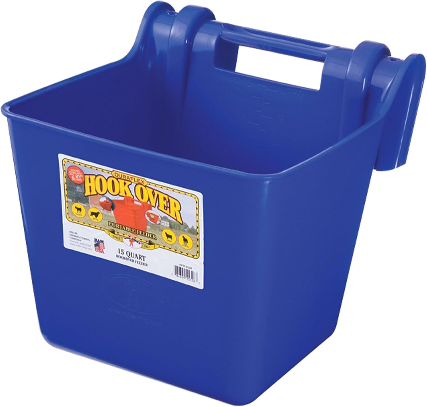 ® Plastic Hook Over Feeder Mountable Livestock & Pet Feed Bucket Horse Feed