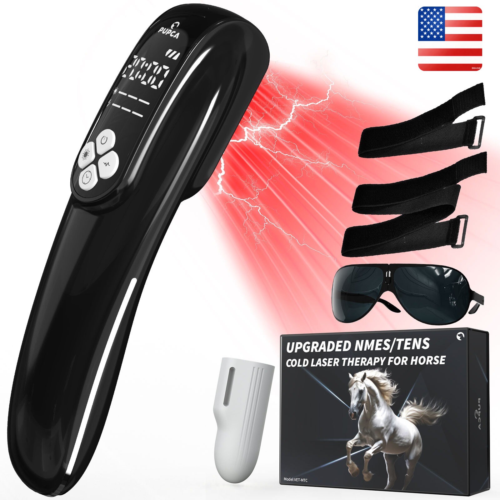 Equine Canine Infrared light Therapy Horse Dog Red Cold Laser Rehab Device Home