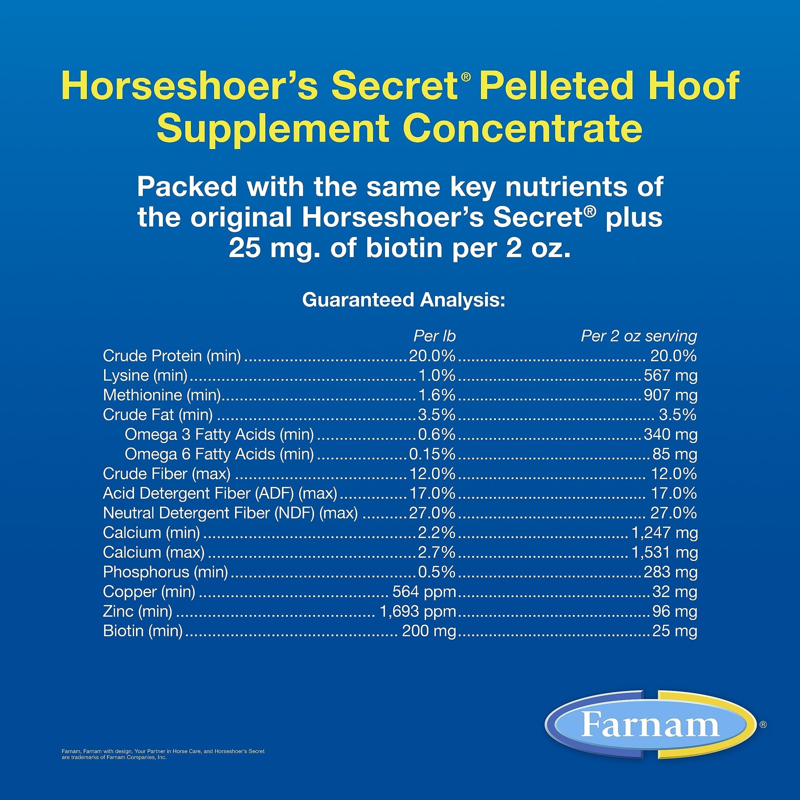 Horseshoer s Secret Hoof Supplement Pellets 11.25 lb Promotes Healthy Hooves