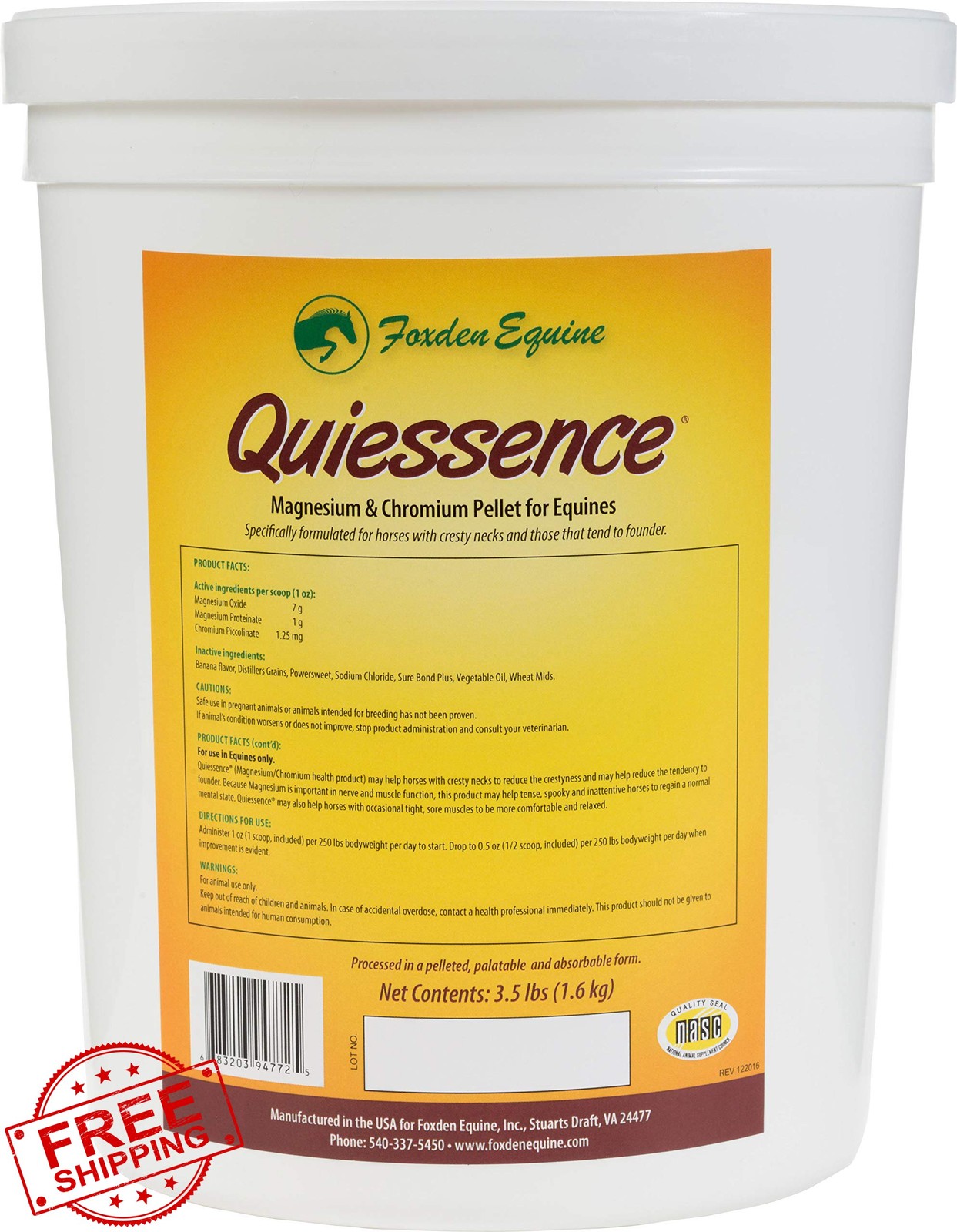 Foxden Equine Quiessence 3.5lb Supplement