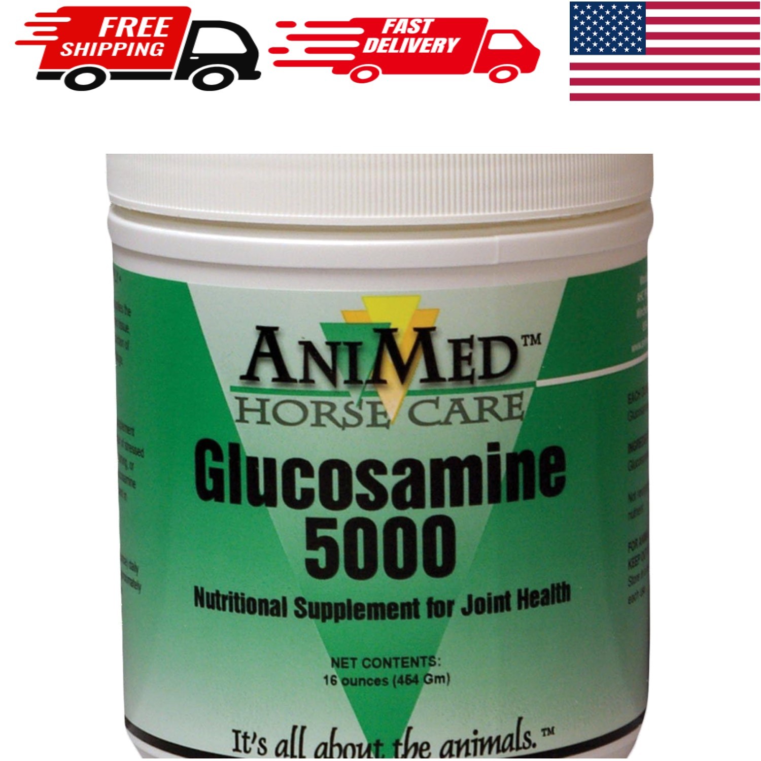 Horse Glucosamine 5000 Powder Supplement – 16 oz Joint Health