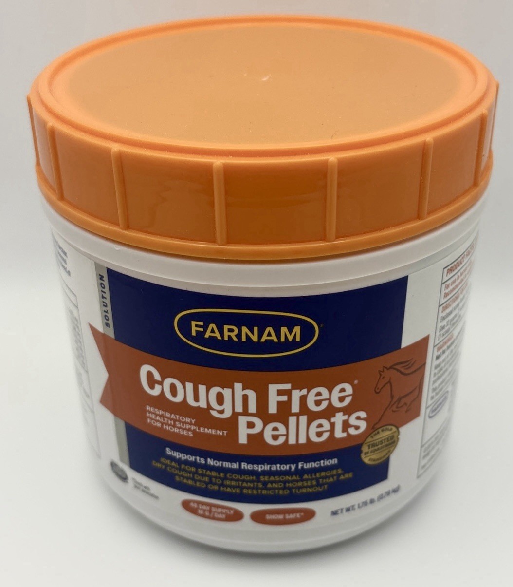 Farnam Cough Free Pellets for Horses 1.75 lb. Respiratory Support 48 Day Supply