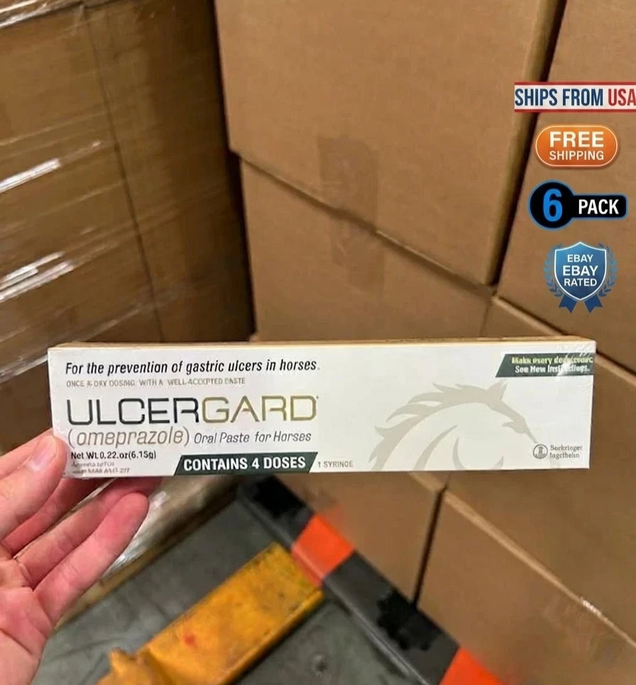 UlcerGard Oral Paste for Horses EQUINE + ☆ NEW (6 Pack) ☆ Sealed