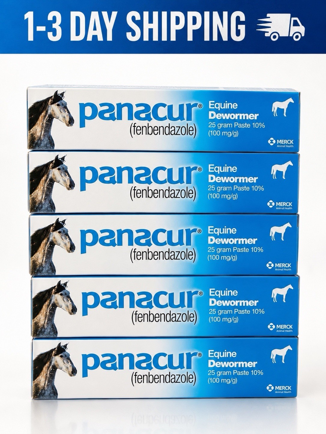 PANACUR Dewormer Horse Paste 10%, 100mg (5-pack)