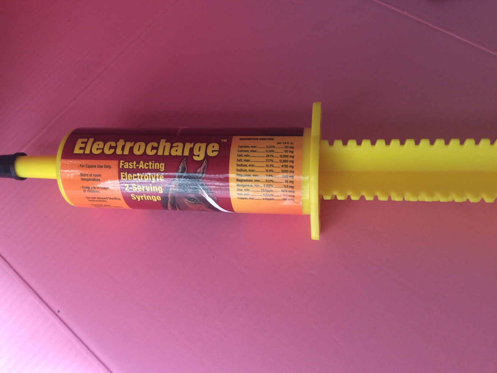 Electrocharge Horse Hydration fast Acting Electrolytes 2 Serving Syringe 2oz USA